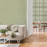Theo Light Green by Fine Decor Chevron Wallpaper – Brewster Home Fashions M1867