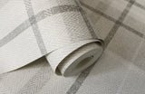 Harris Grey by Fine Decor Plaid Chevron Wallpaper- Brewster Home Fashions M1871