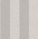 Finn Grey Chevron Stripe Wallpaper roll and room scene with grey chevron stripe pattern