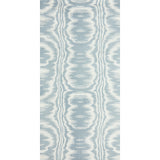 AMORE Indigo by Raoul Textiles hand-printed wallpaper pattern in blue and white by Schumacher