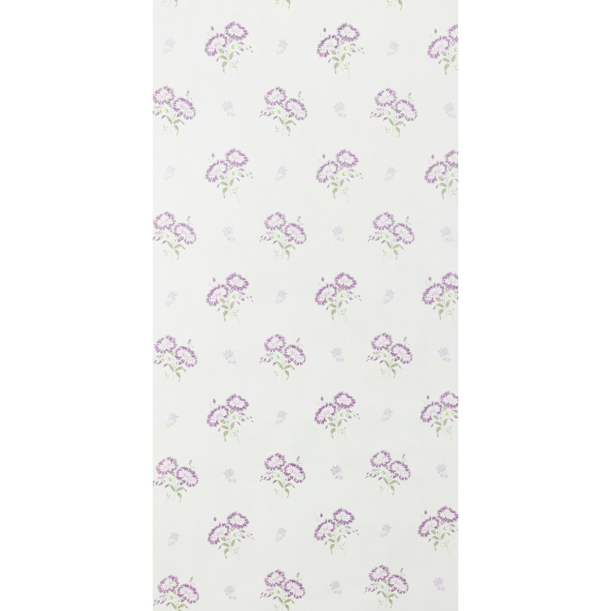 Freya Lavender by Raoul Textiles hand-printed floral wallpaper on Japanese pulp paper