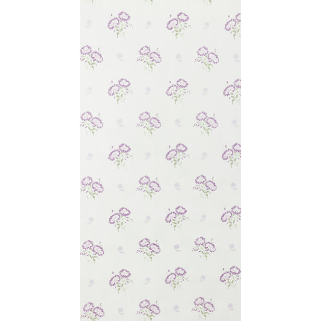 Freya Lavender by Raoul Textiles hand-printed floral wallpaper on Japanese pulp paper