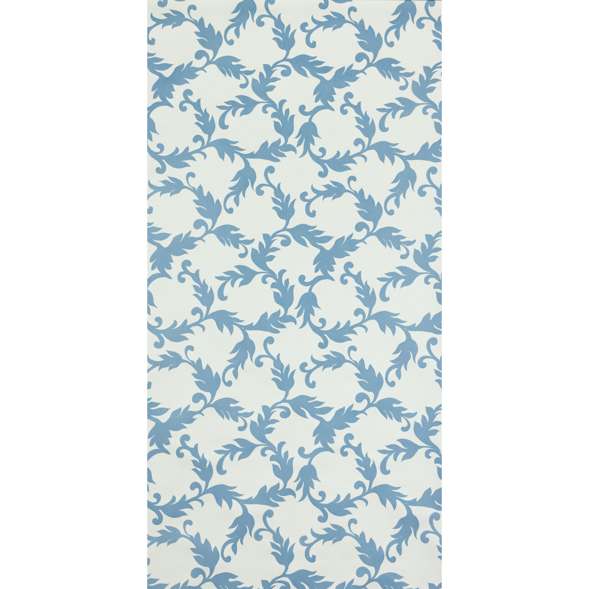 Cyril Delft by Raoul Textiles blue and white hand-printed wallpaper pattern by Schumacher