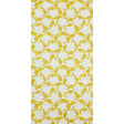 Cyril Sulphur by Raoul Textiles hand-printed wallpaper in yellow and white scroll pattern