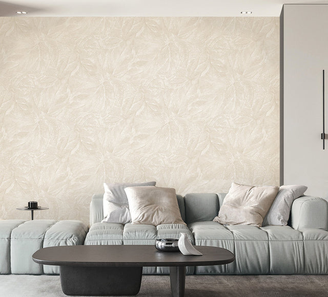 Aspen Bone Leaf Wallpaper