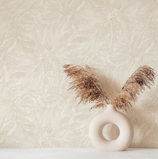 Aspen Bone Leaf Wallpaper