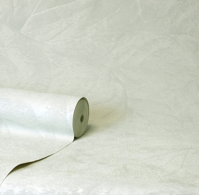 Aspen White Leaf Wallpaper