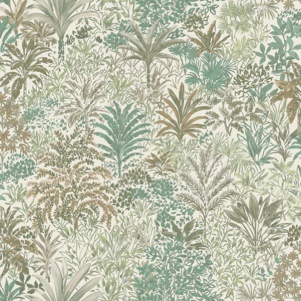 Meilani Green Palm Landscape Wallpaper by Fine Decor