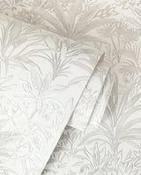 Meilani White & Silver by Fine Decor Palm Landscape Wallpaper – Brewster Home Fashions M95677