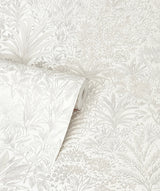 Meilani White & Silver by Fine Decor Palm Landscape Wallpaper – Brewster Home Fashions M95677