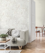 Meilani White & Silver by Fine Decor Palm Landscape Wallpaper – Brewster Home Fashions M95677