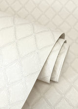 Santina White & Silver by Fine Decor Trellis Wallpaper – Brewster Home Fashions M95680