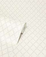 Santina White & Silver by Fine Decor Trellis Wallpaper – Brewster Home Fashions M95680