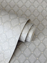 Santina Natural & Grey by Fine Decor Trellis Wallpaper – Brewster Home Fashions M95681