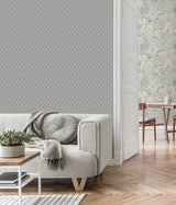 Santina Natural & Grey by Fine Decor Trellis Wallpaper – Brewster Home Fashions M95681
