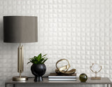 Romero White by Fine Decor 3D Geometric Wallpaper – Brewster Home Fashions M95683