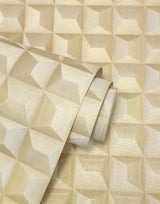 Romero Gold by Fine Decor 3D Geometric Wallpaper – Brewster Home Fashions M95685