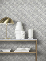 Waterford Grey by Antonina Vella Tiled Wallpaper – York Designer Series MA34907