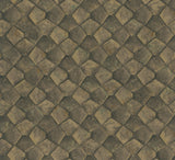 Waterford Gold Tiled Wallpaper by Antonina Vella, textured geometric vinyl pattern