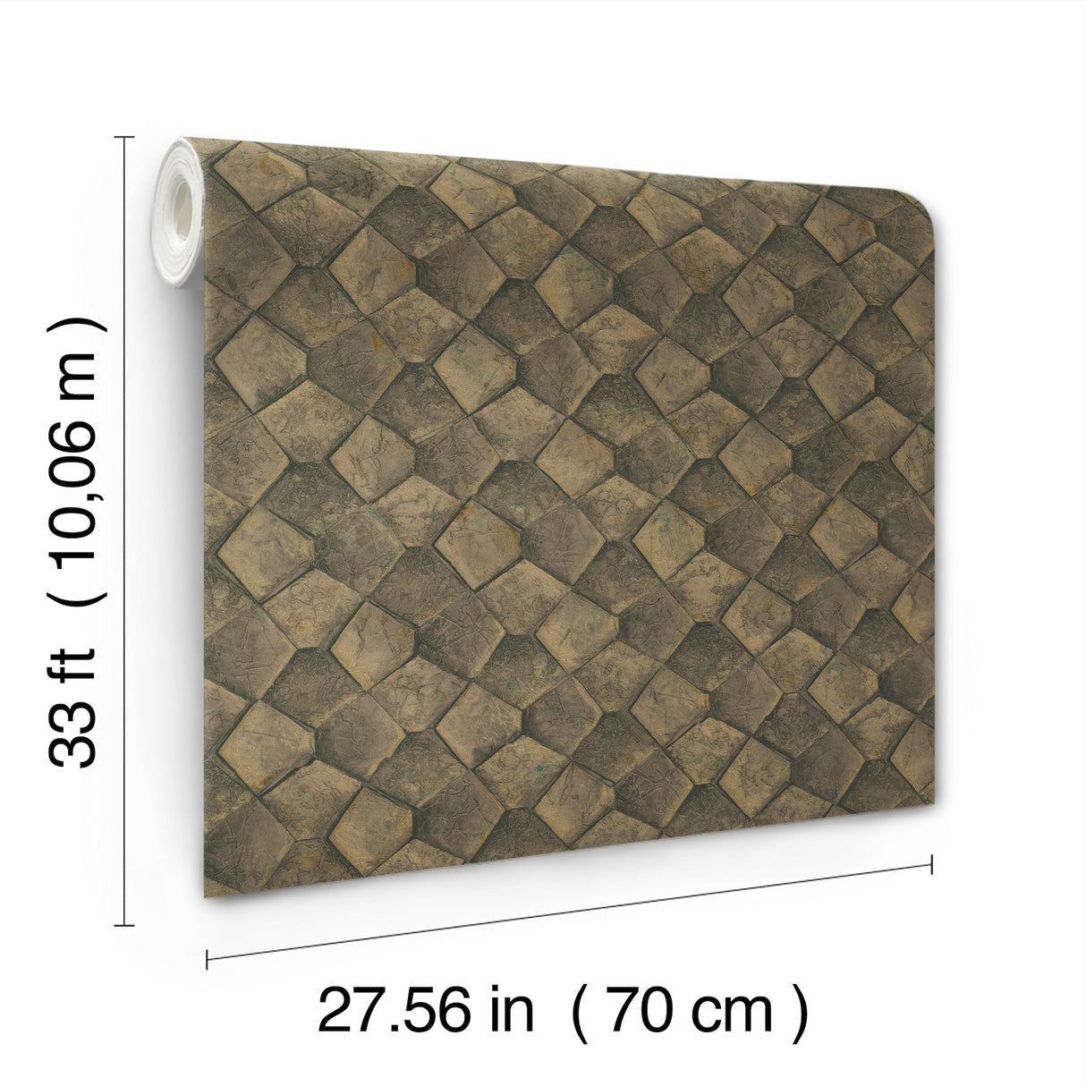 Waterford Gold by Antonina Vella Tiled Textured Vinyl Wallpaper – York Designer Series MA34909