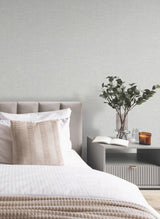 Highland Tweed Grey by Antonina Vella Faux Fabric Wallpaper- York Designer Series MA34911