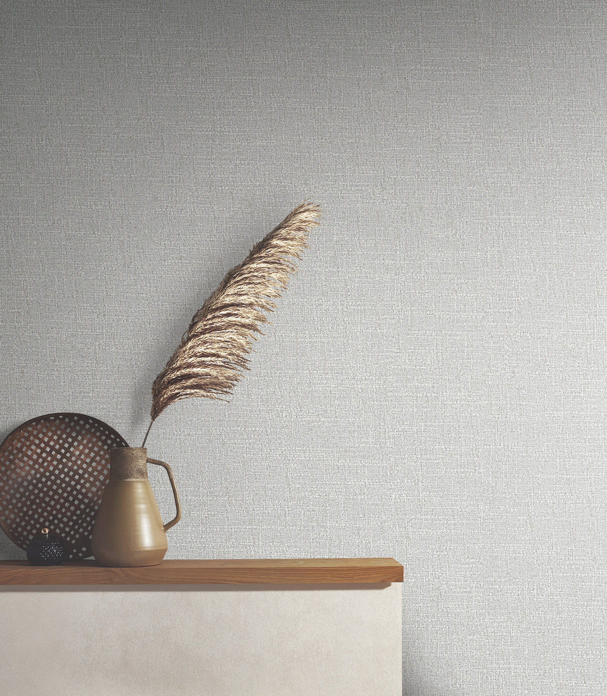 Highland Tweed Grey by Antonina Vella Faux Fabric Wallpaper- York Designer Series MA34911