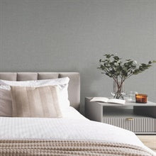 Highland Tweed Dark Grey by Antonina Vella Faux Fabric Wallpaper – York Designer Series MA34915