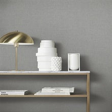 Highland Tweed Dark Grey by Antonina Vella Faux Fabric Wallpaper – York Designer Series MA34915