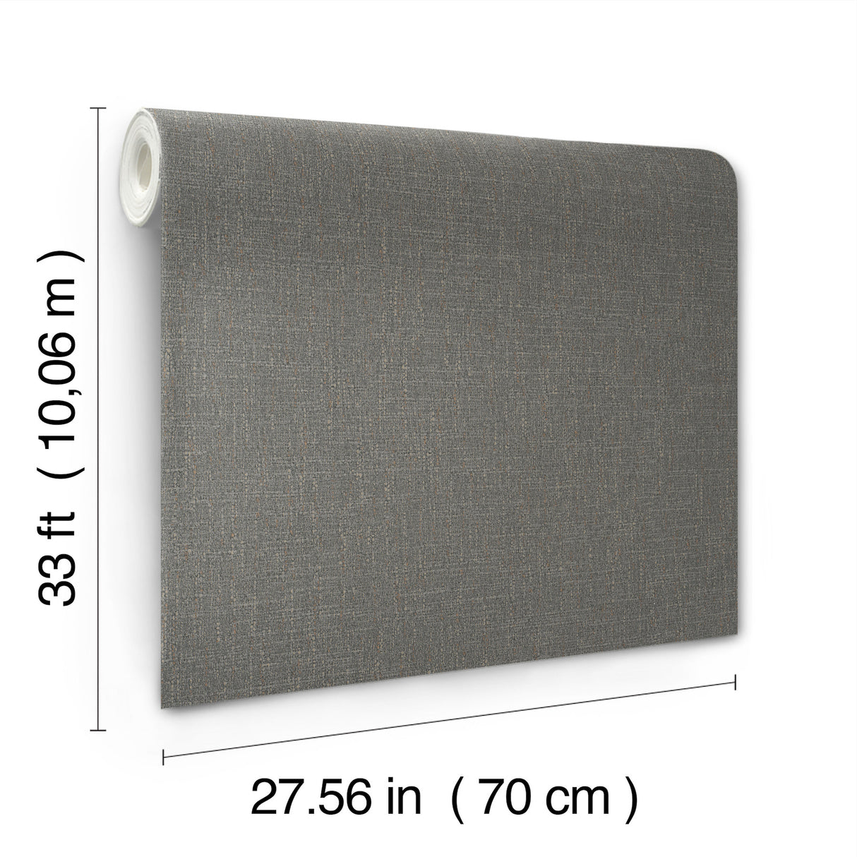 Highland Tweed Charcoal by Antonina Vella Faux Fabric Wallpaper – York Designer Series MA34916