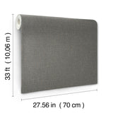 Highland Tweed Charcoal by Antonina Vella Faux Fabric Wallpaper – York Designer Series MA34916