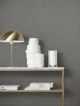 Highland Tweed Charcoal by Antonina Vella Faux Fabric Wallpaper – York Designer Series MA34916