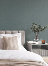 Highland Tweed Dark Blue by Antonina Vella Faux Fabric Wallpaper – York Designer Series MA34917