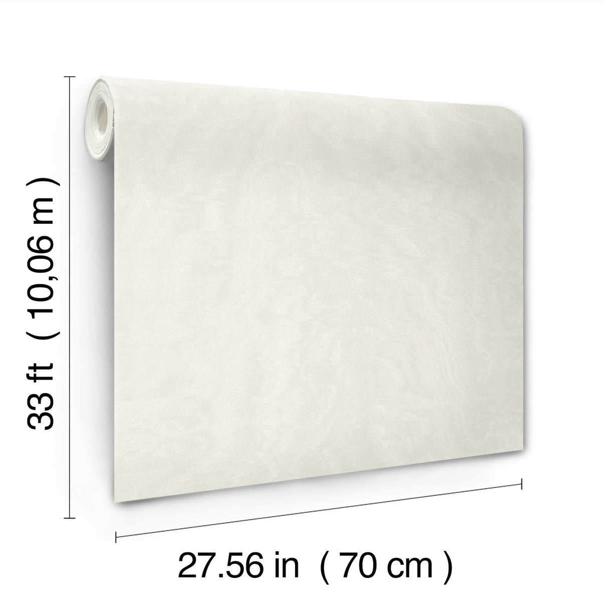 Shimmering Moire White by Antonina Vella Textured Wallpaper- York Designer Series MA34921