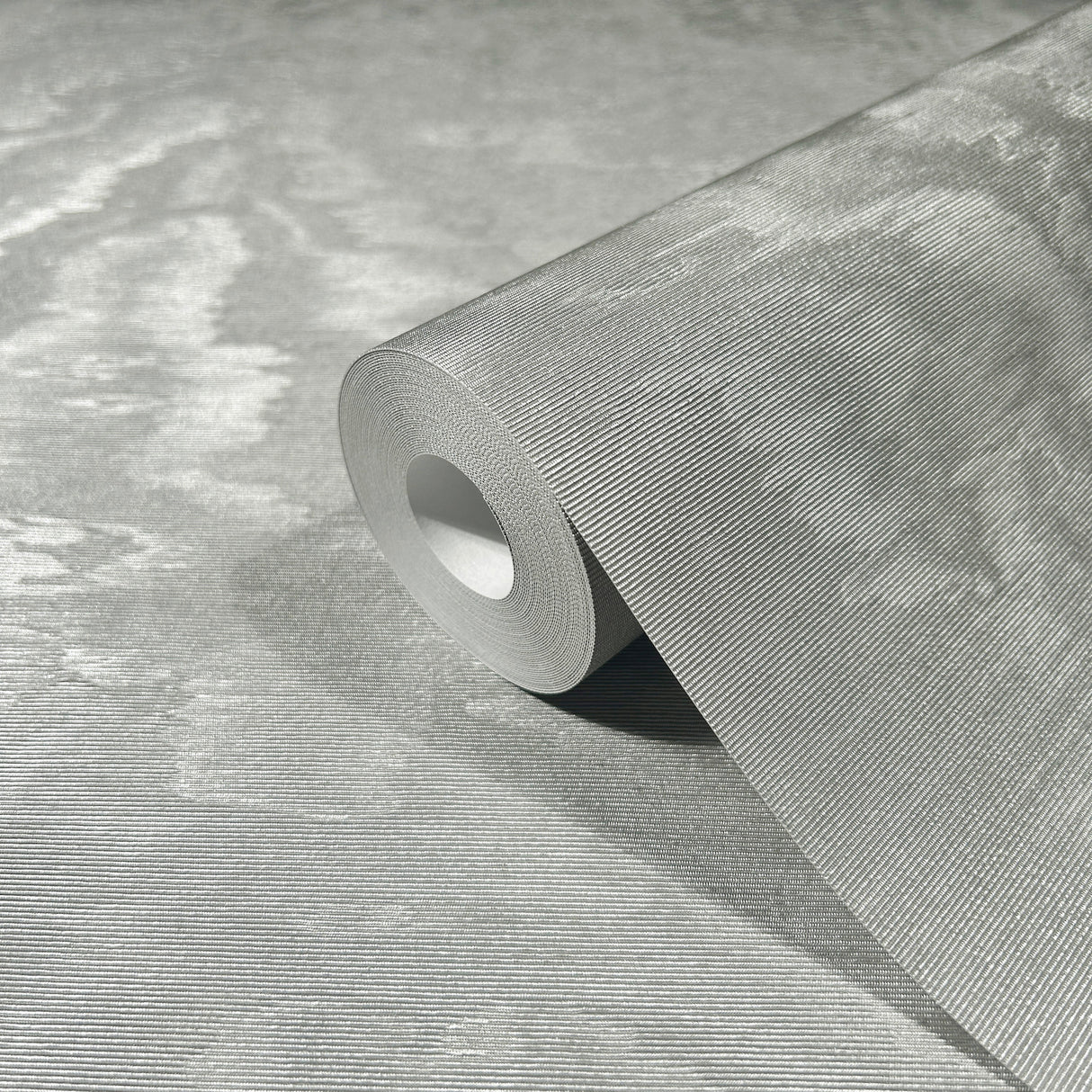 Shimmering Moire Silver by Antonina Vella Textured Wallpaper- York Designer Series MA34923