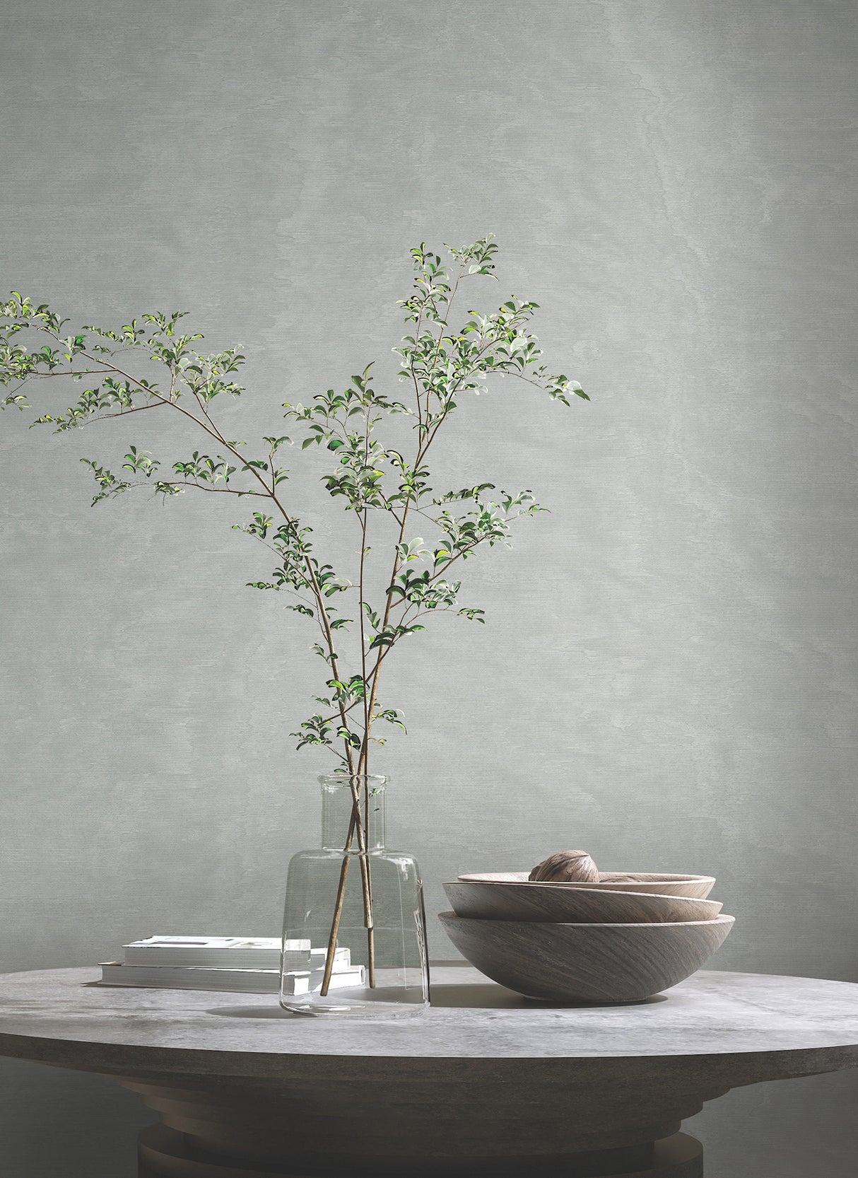 Shimmering Moire Silver by Antonina Vella Textured Wallpaper- York Designer Series MA34923