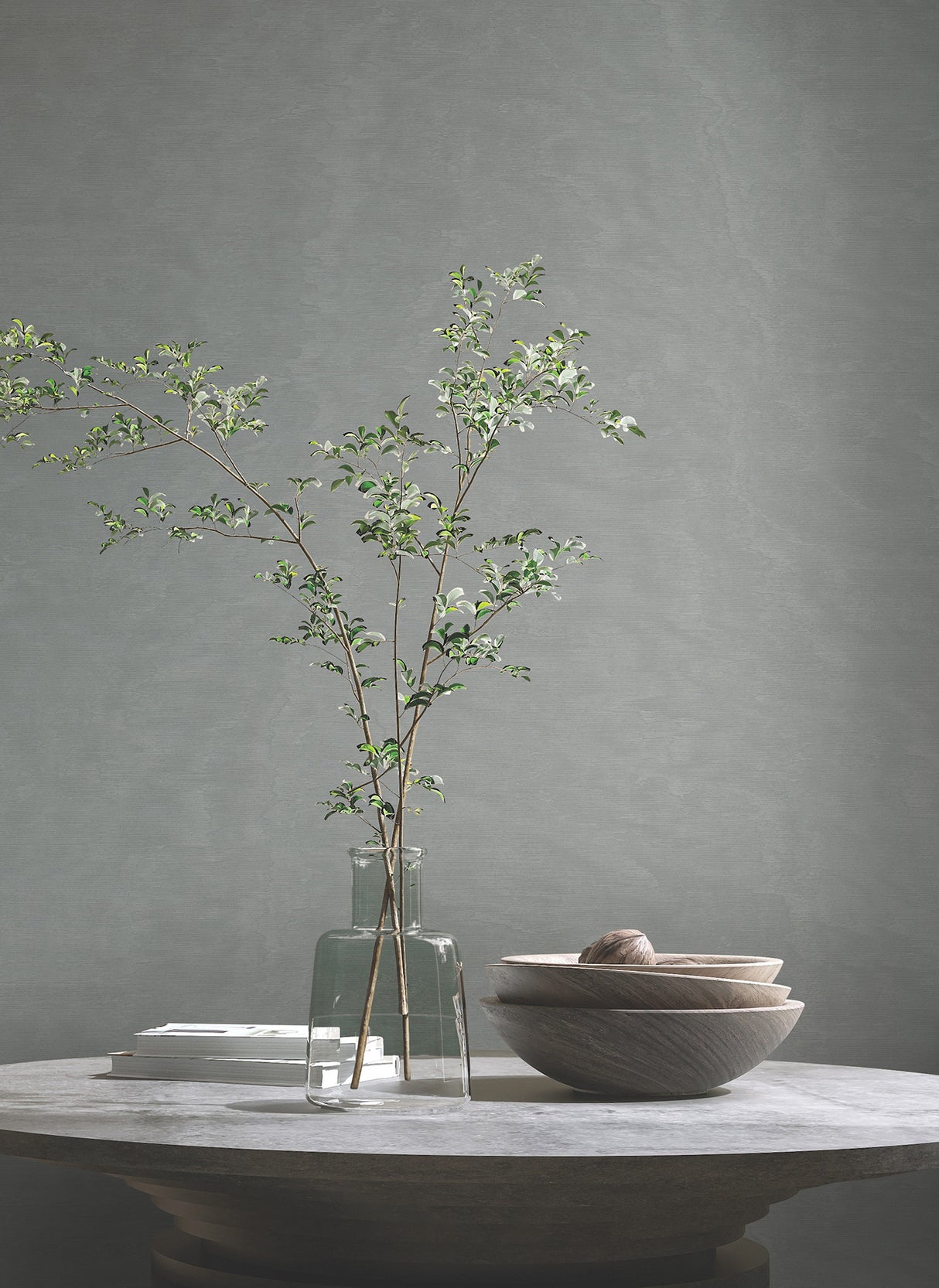Shimmering Moire Pewter by Antonina Vella Textured Wallpaper- York Designer Series MA34924