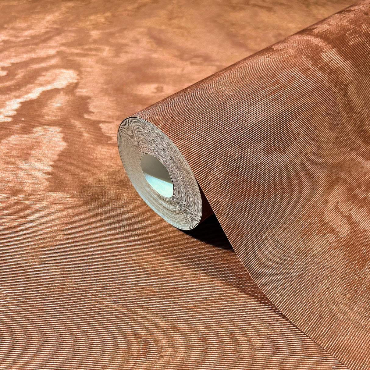 Shimmering Moire Copper by Antonina Vella Textured Wallpaper – York Designer Series MA34926