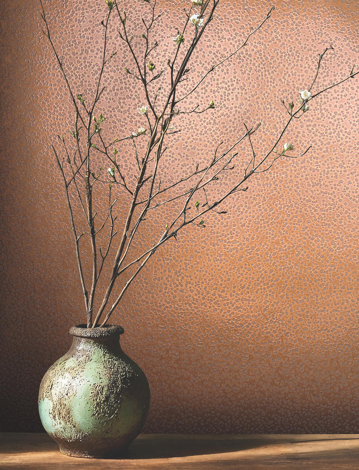 Hudson Copper by Antonina Vella Hammered Metal Vinyl Wallpaper – York Designer Series MA34958