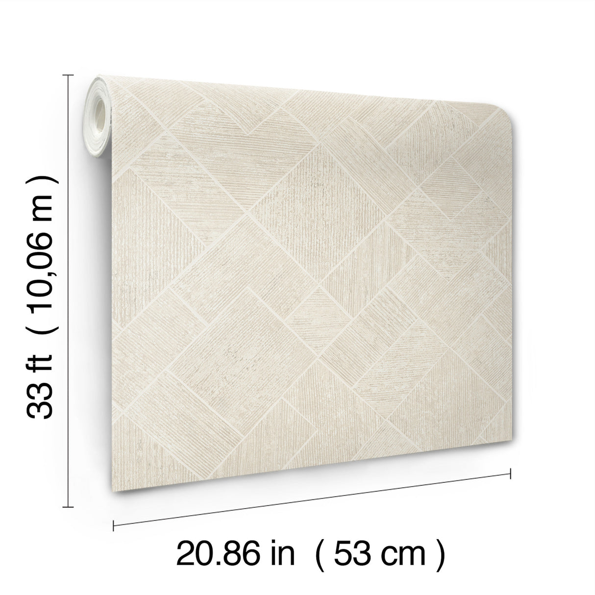 Marquetry Beige by Antonina Vella Tile Wallpaper – York Designer Series MA35509