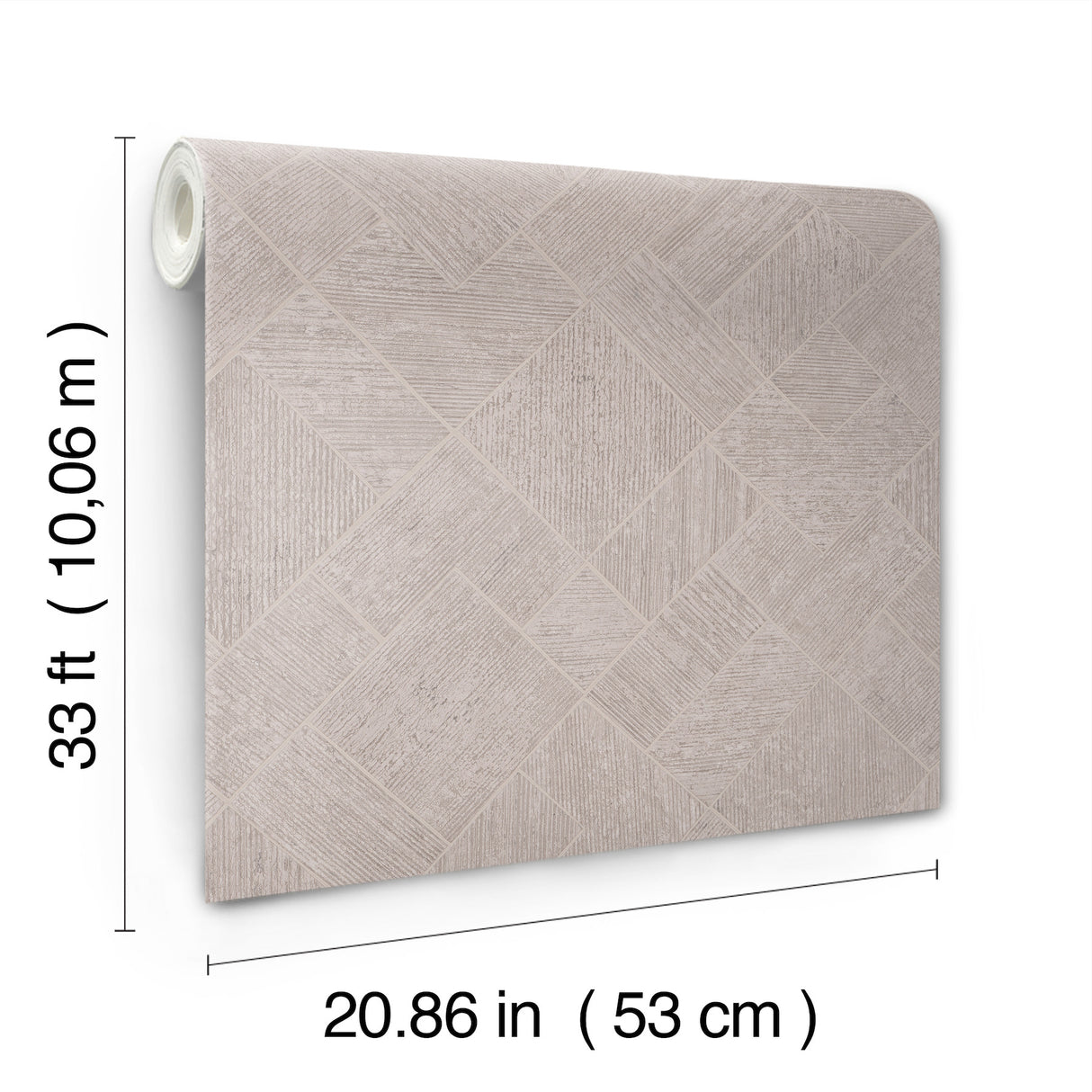 Marquetry Grey by Antonina Vella Tile Wallpaper – York Designer Series MA35510