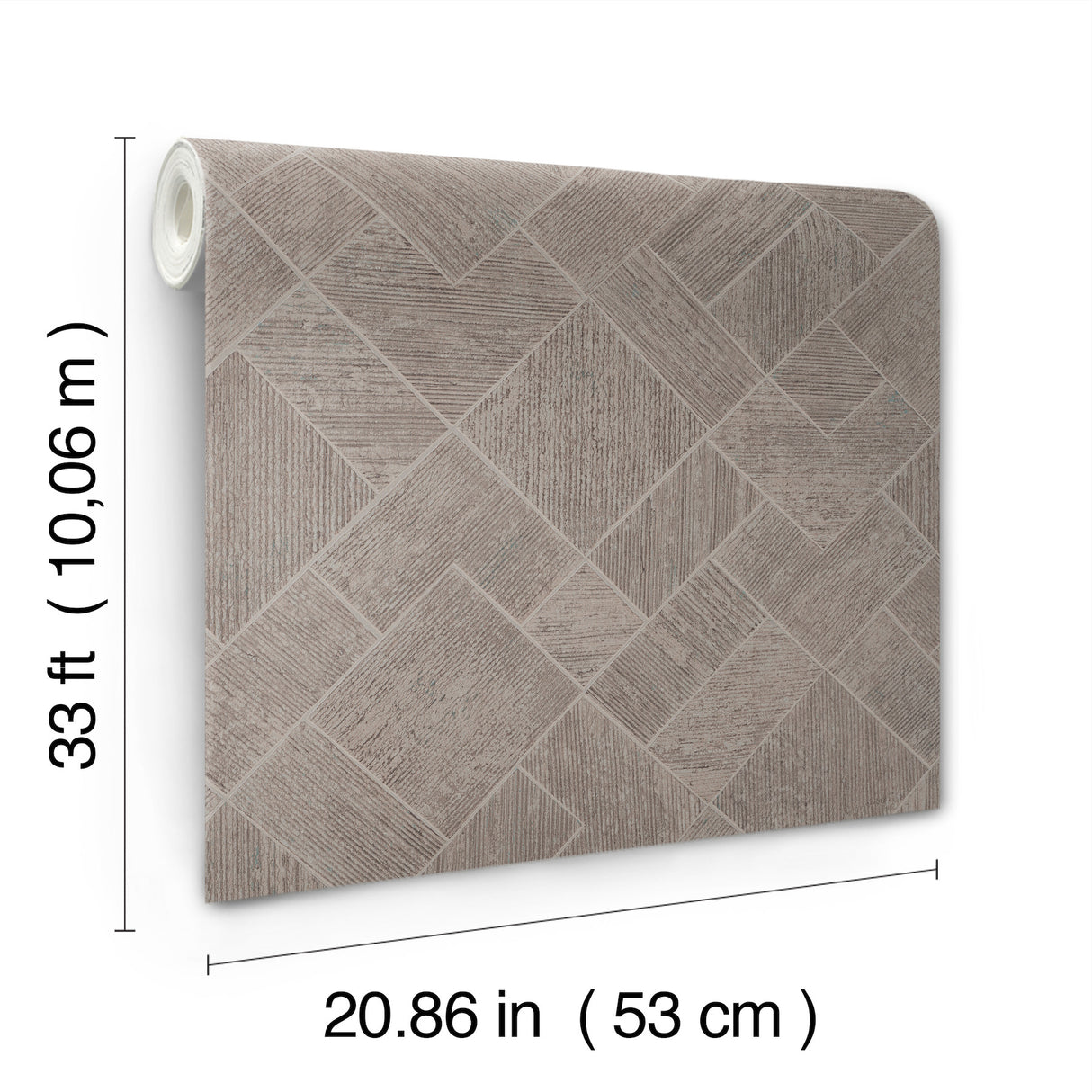 Marquetry Taupe by Antonina Vella Tile Wallpaper – York Designer Series MA35511
