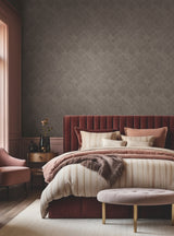 Marquetry Taupe by Antonina Vella Tile Wallpaper – York Designer Series MA35511