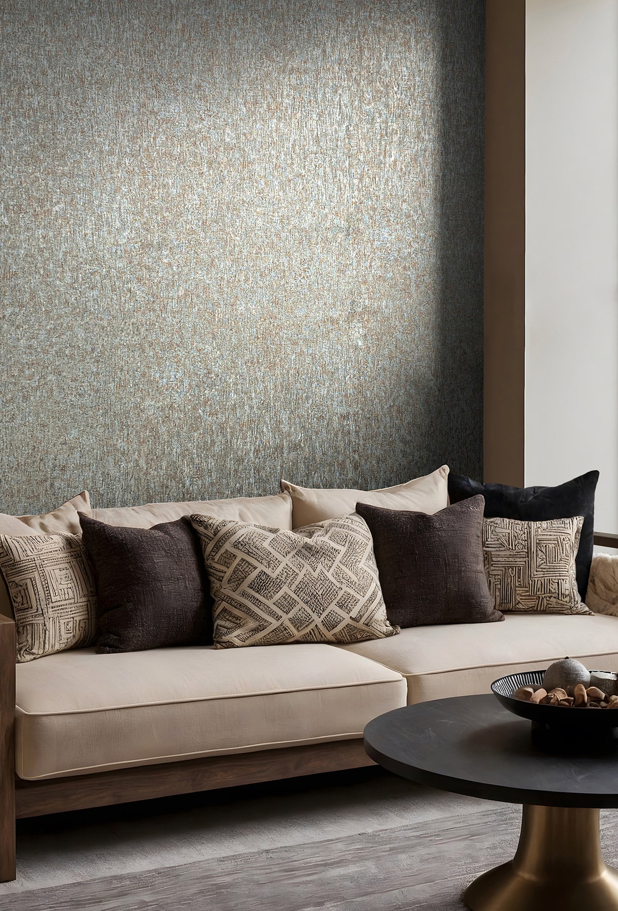 Dustan Teal by Antonina Vella Distressed Wallpaper- York Designer Series MA35526
