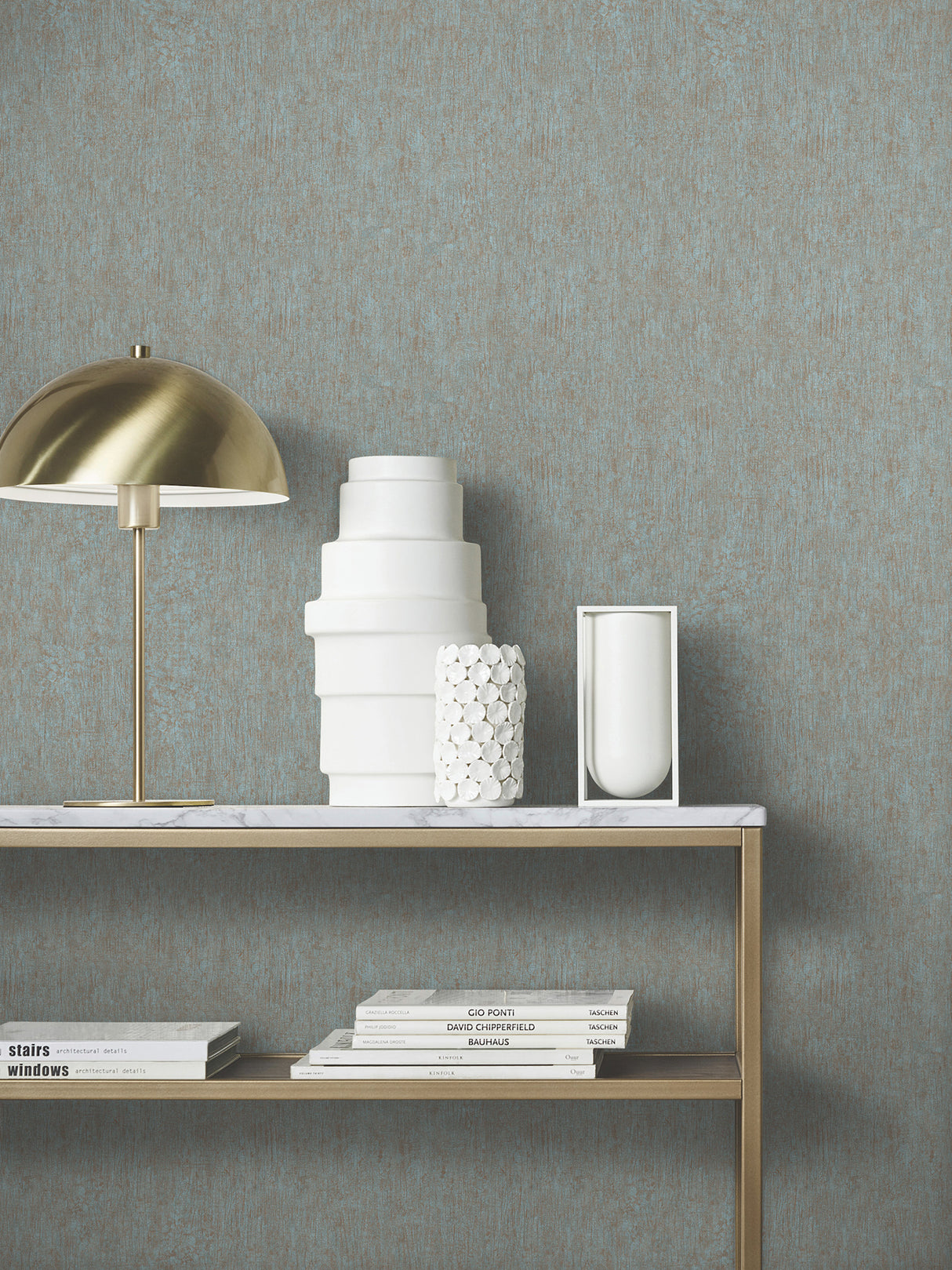 Dustan Teal by Antonina Vella Distressed Wallpaper- York Designer Series MA35526