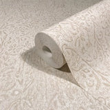 Sculpted Floral Beige by Antonina Vella Relief Wallpaper – York Designer Series MA35531