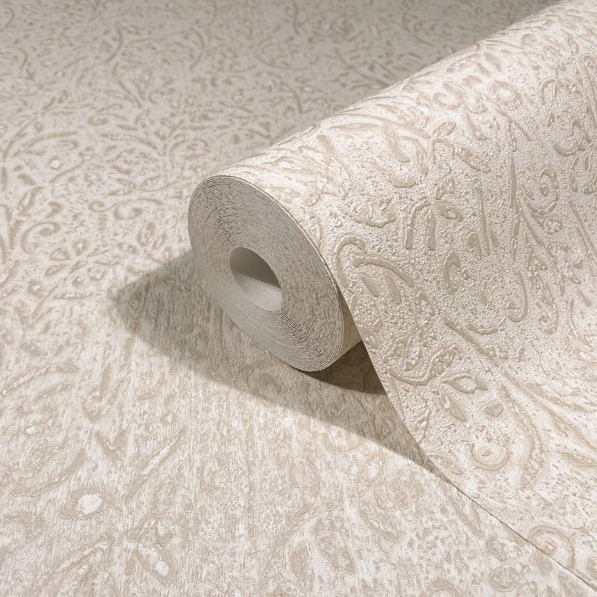 Sculpted Floral Beige by Antonina Vella Relief Wallpaper – York Designer Series MA35531