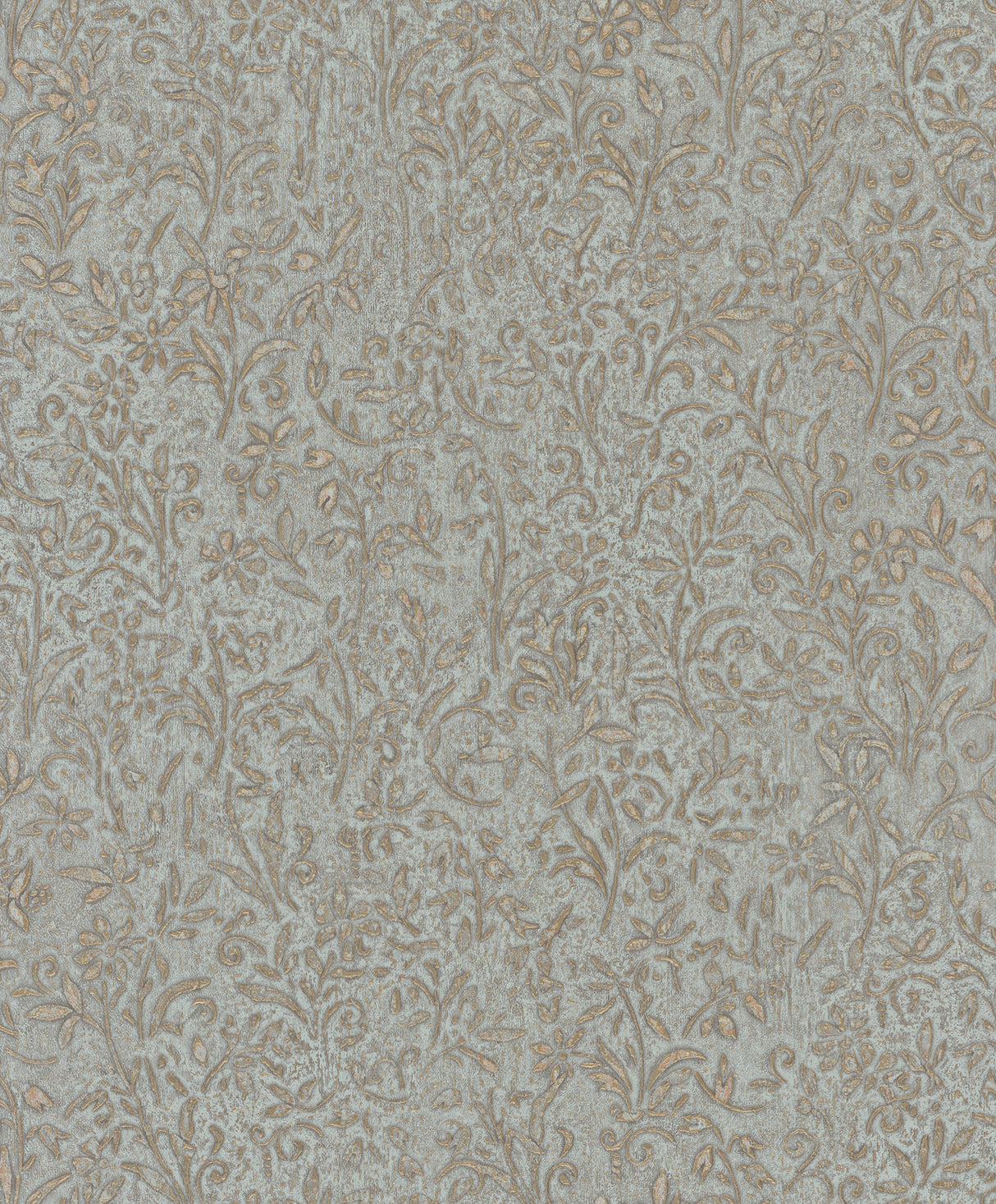 Sculpted Floral Gold Relief Wallpaper – Antonina Vella MA35532