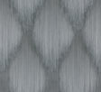 Starfall Pewter Metallic Ikat Wallpaper by Antonina Vella