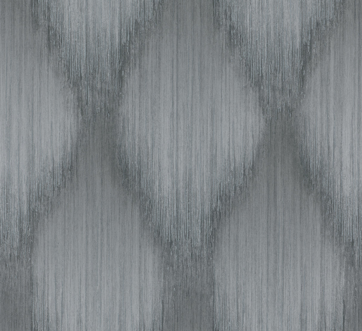 Starfall Pewter Metallic Ikat Wallpaper by Antonina Vella