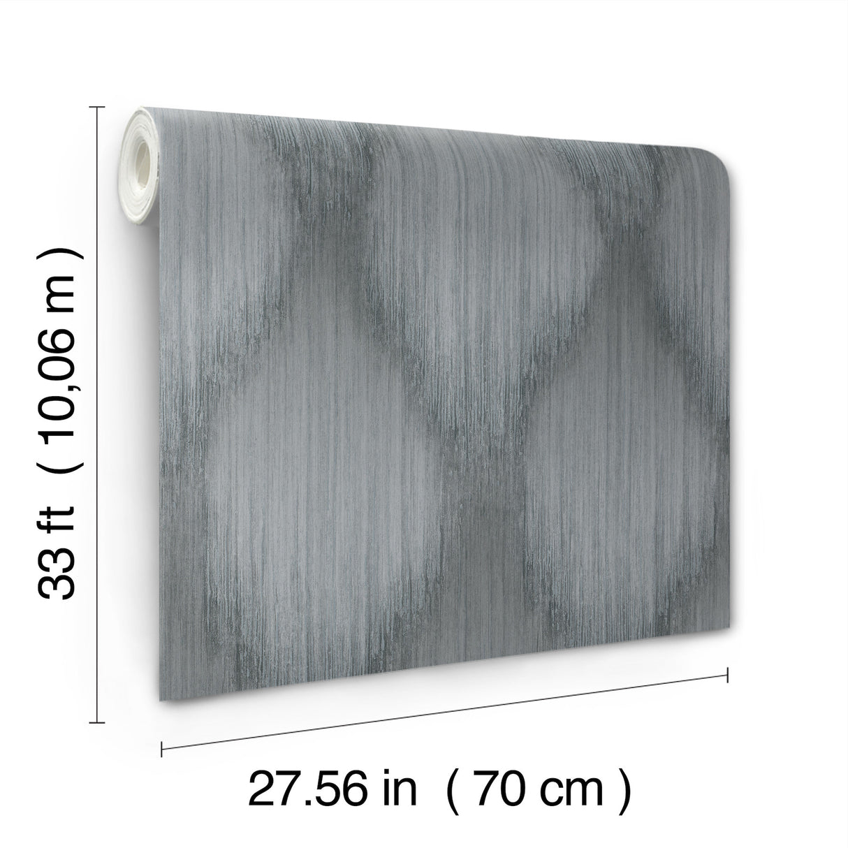 Starfall Pewter by Antonina Vella Metallic Ikat Wallpaper – York Designer Series MA35804